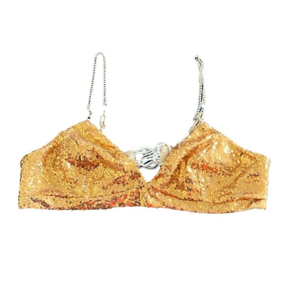 Brand unknown bikini style sequined top. - Picture 1 of 3
